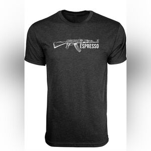 New Black Rifle Coffee Company Stencil AK-47 T-Shirt in Vintage Black